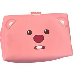 Zangmang LOOPY Pink Cosmetic Makeup Pouch Bag Full Zip Storage Pouch Poro NWT